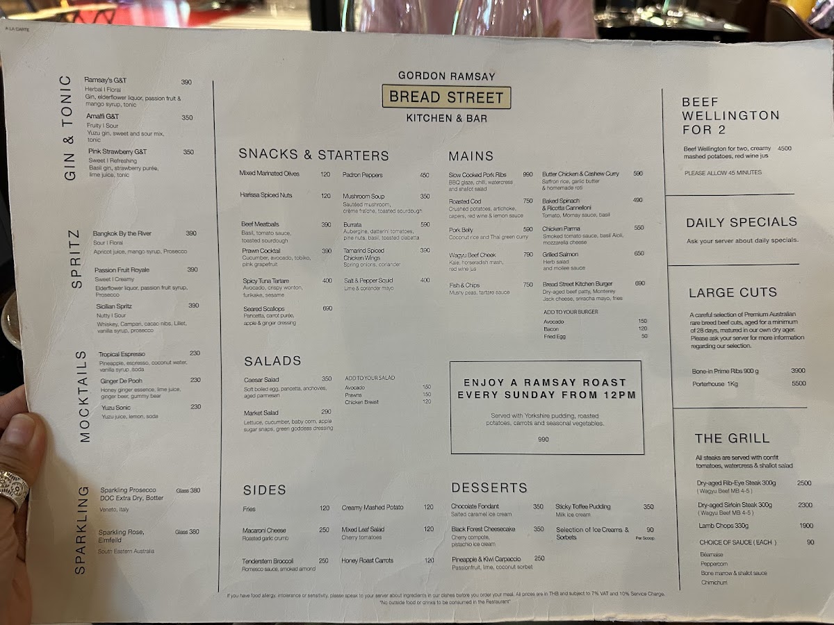 Bread Street Kitchen & Bar - The Emsphere Menu - Image 1